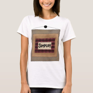 Camiseta Letrero de Arte de Palabras Minimalista Rústico