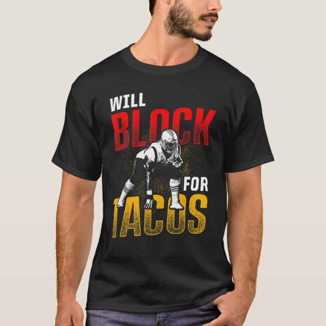 Camiseta Letrero De Fútbol Para Tacos Offensivo Defensivo P (Anverso)