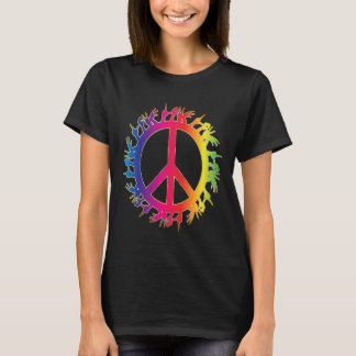 Camiseta Letrero de lenguaje de señas de paz sorda de amor 