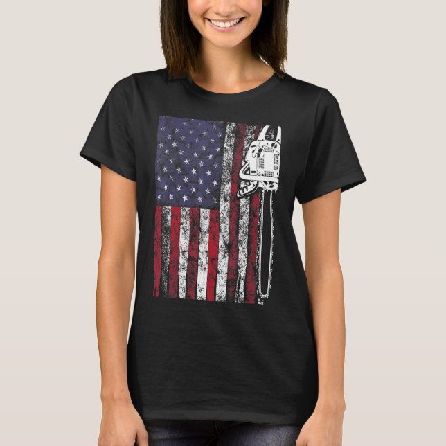Camiseta Letrero de madera Chainsaw Leñador de madera Uu Lu (Anverso)
