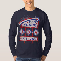 Camiseta Letrero de marquesina del 250 aniversario de EE. U