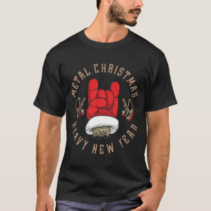 Camiseta Letrero de metal de Santa Crafting: Diseño festivo