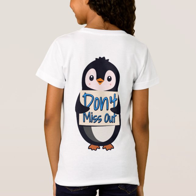 Camiseta Letrero de Pingüino No te Pierdas (Reverso)