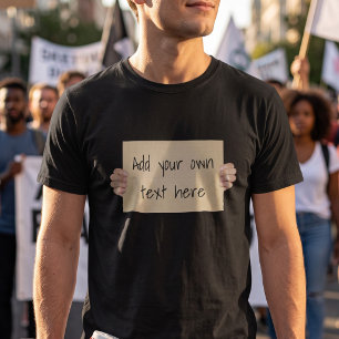 Camiseta Letrero de protesta de cartón - Plantilla divertid