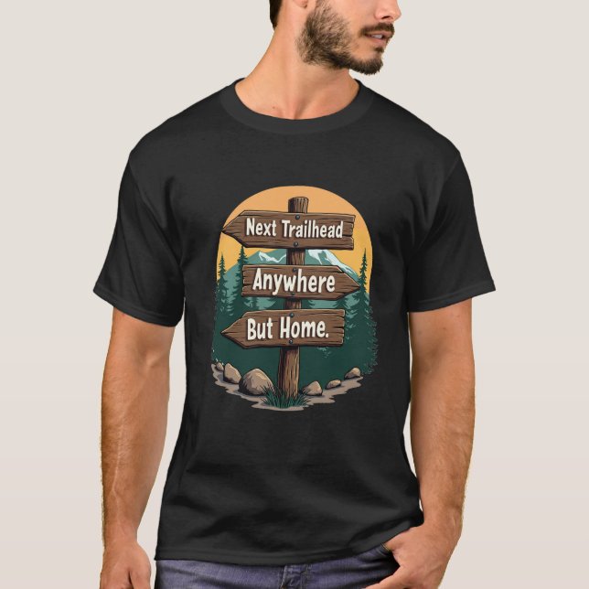 Camiseta Letrero de sendero del parque nacional retro T- (Anverso)