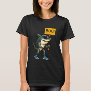 Camiseta Letrero de Tiburón Boo Divertido Tralalero Hallowe