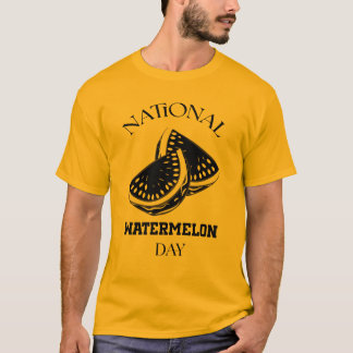 Camiseta Letrero del Día Nacional de la Sandía