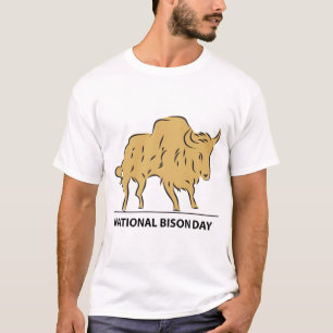 Camiseta Letrero del Día Nacional del Bisonte