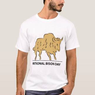 Camiseta Letrero del Día Nacional del Bisonte