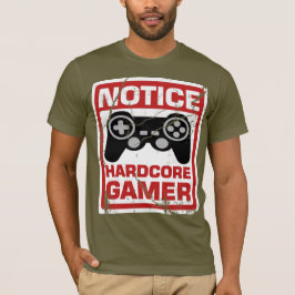 Camiseta Letrero incondicional del aviso del videojugador