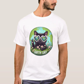 Camiseta Letrero Mano Gato Negro