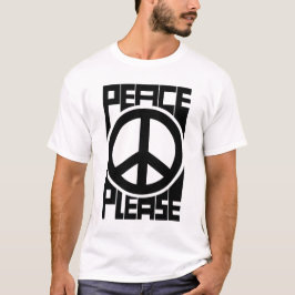 Camiseta Letrero Negro Paz Por Favor