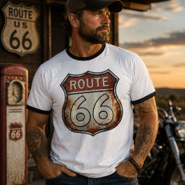 Camiseta Letrero Oxidado de la Ruta 66