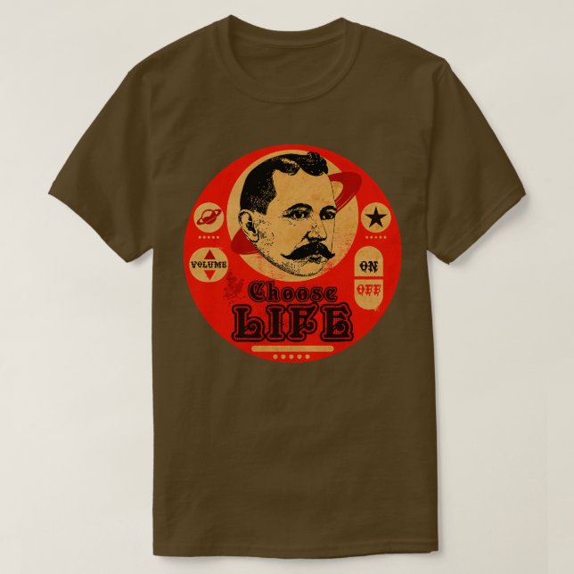 Camiseta Letrero vintage de Elige la Vida (Diseño del anverso)