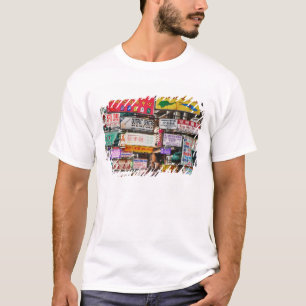 Camiseta Letreros de neón en las calles de Hong Kong