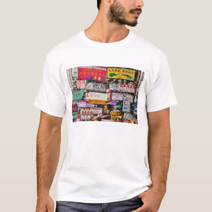 Camiseta Letreros de neón en las calles de Hong Kong