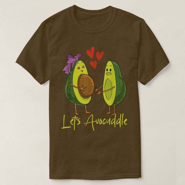 Camiseta Lets Avocuddle Abogado Pareja Comida Vegan (Diseño del anverso)