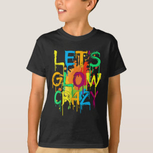 Camiseta Lets Crazy Retro Fiesta de cumpleaños brillante Gr