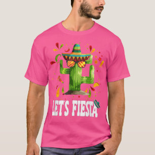 Camiseta Lets Fiesta Cactus Fiesta Meican Tacos Nacho Aguad