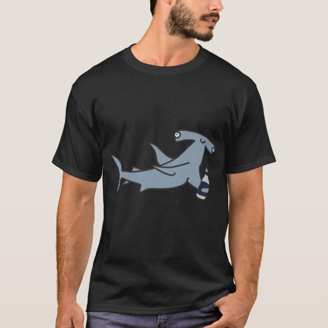 Camiseta lets get hammered hammerhead  family (Anverso)