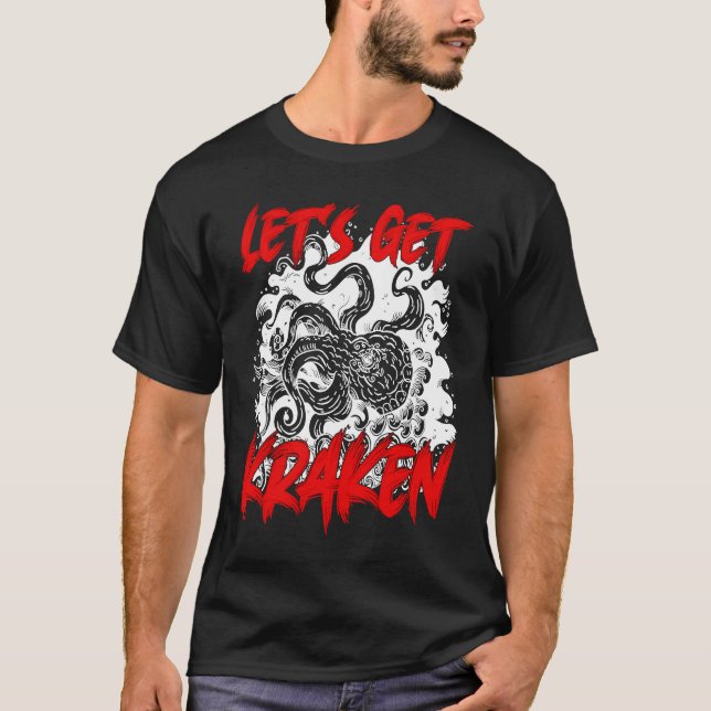 Camiseta Let's Get Kraken Sea Squid Tentacles (Anverso)
