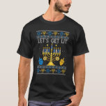 Camiseta Let's Get Lit Chanukah Hanukkah  Christmas Ugly Sw<br><div class="desc">Let's Get Lit Chanukah Hanukkah  Christmas Ugly Sweater 1.</div>