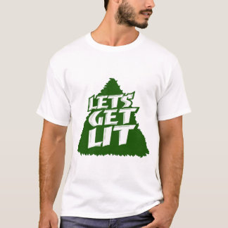 Camiseta "Let's Get Lit" Funny Christmas Tree Holiday Party