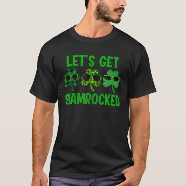 Camiseta Let's Get Shamrock Green Leopard St Patrick's Day (Anverso)