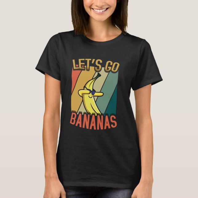 Camiseta Let's Go Bananas Kawaii Yellow Banana Meme Banana  (Anverso)