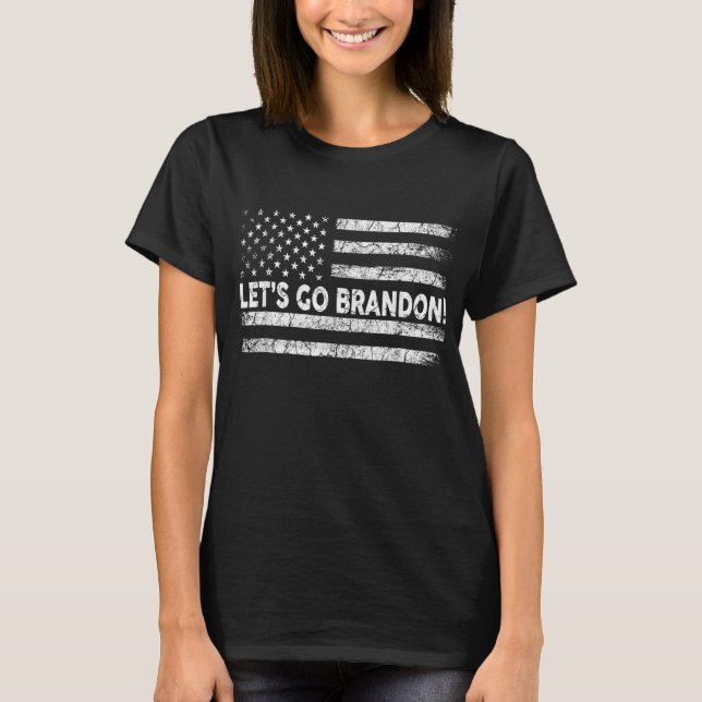 Camiseta Lets Go Branson Brandon Antibiden Black (Anverso)