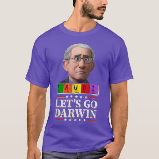 Camiseta Let's Go Darwin USA Flag Vintage Fauci Ouchie Scie