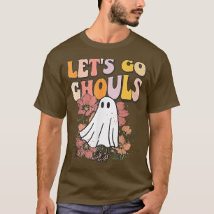 Camiseta Lets Go Ghouls Halloween Ghost Groovy Retro 70s Hi
