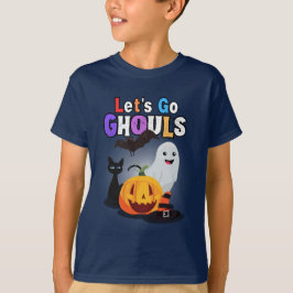 Camiseta Let's Go GHOULS: Halloween negro y Naranja espanta