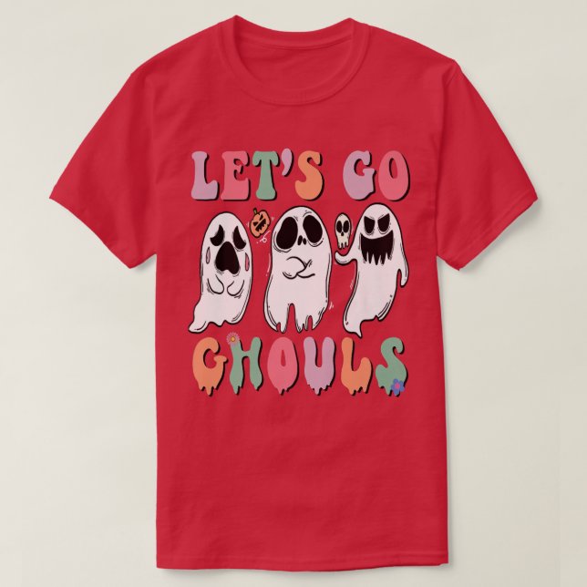 Camiseta Let's Go Ghouls Halloween Shirt Ghost Costume Men  (Diseño del anverso)