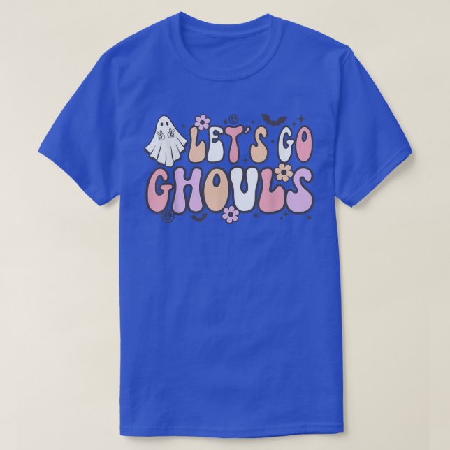 Camiseta Lets Go Ghouls Retro Halloween   2388 (Diseño del anverso)