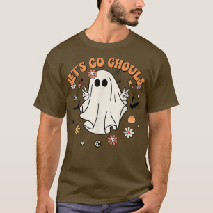 Camiseta Let's Go Ghouls Retro Halloween Party Funny Ghost