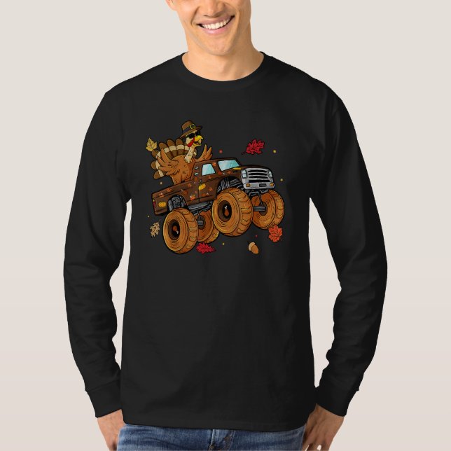 Camiseta Let's Go Turkeys Truck Autumn Fall Thanksgiving Gr (Anverso)