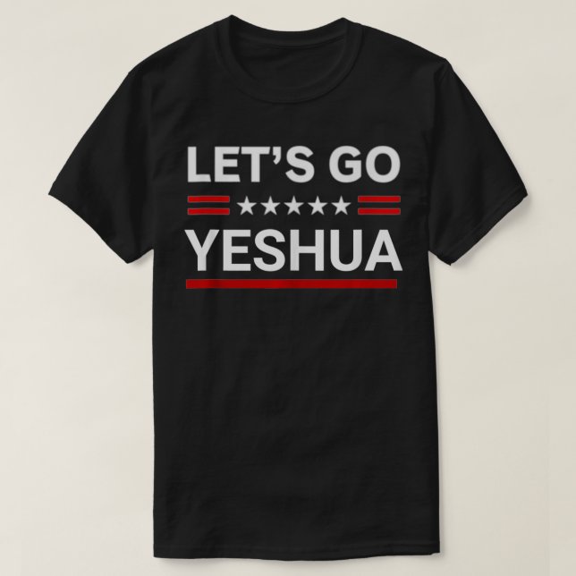 Camiseta Let's Go Yeshua, Patriotic Religious Tee for Kids  (Diseño del anverso)