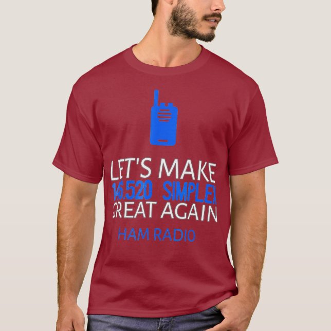 Camiseta Lets Make 146520 Simplex Great Again Ham Radio (Anverso)
