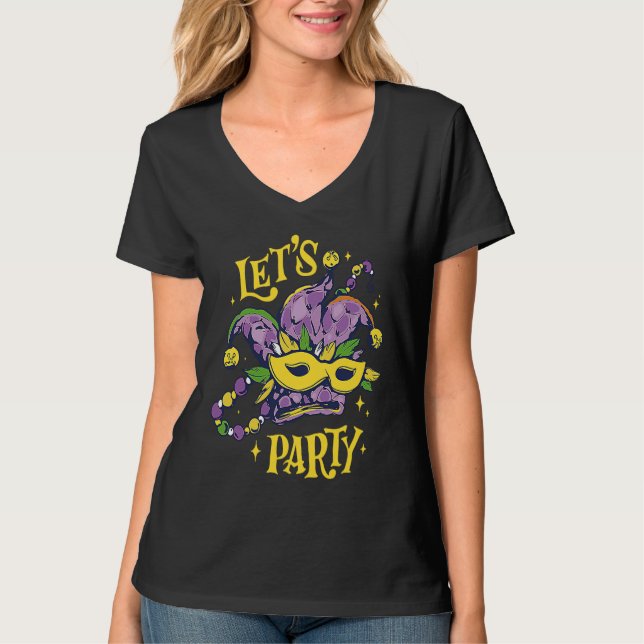 Camiseta Let's Party Mardi Gras Party Parade Shenanigans Ca (Anverso)