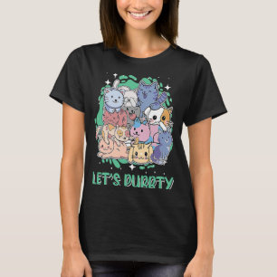 Camiseta Lets Purrty Cat Fiesta Kitten Cat Mom Animal Pun
