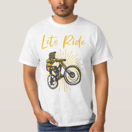 Camiseta Lets Ride, amante de la bicicleta