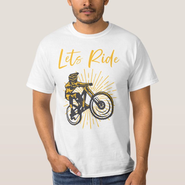 Camiseta Lets Ride, amante de la bicicleta (Anverso)