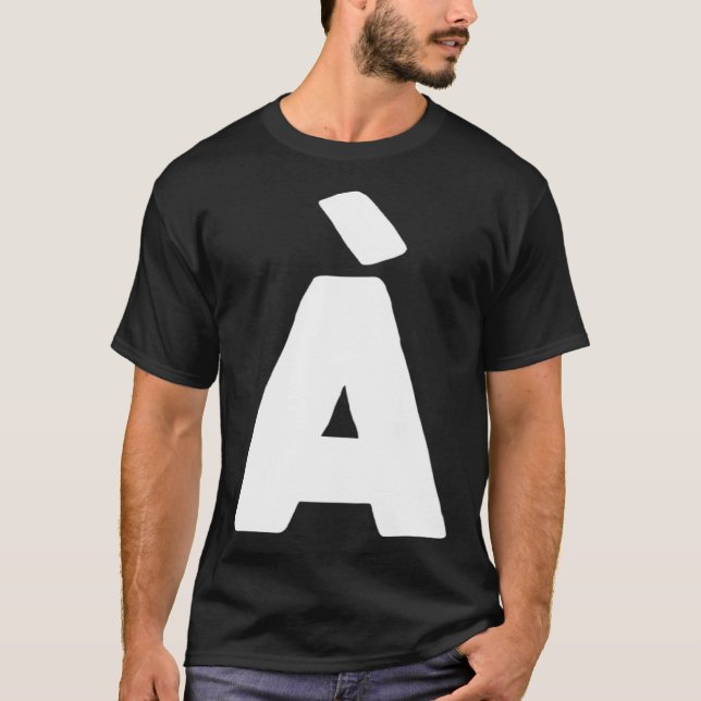 Camiseta Letter À big and bold white (Anverso)