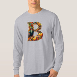 Camiseta Letter B in Thanksgiving style