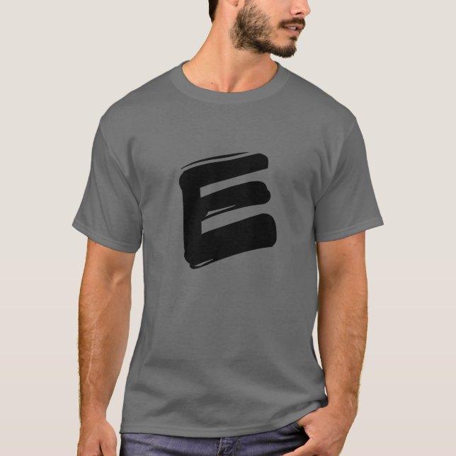 Camiseta Letter E Single Initial Capital Alphabet Monogram (Anverso)