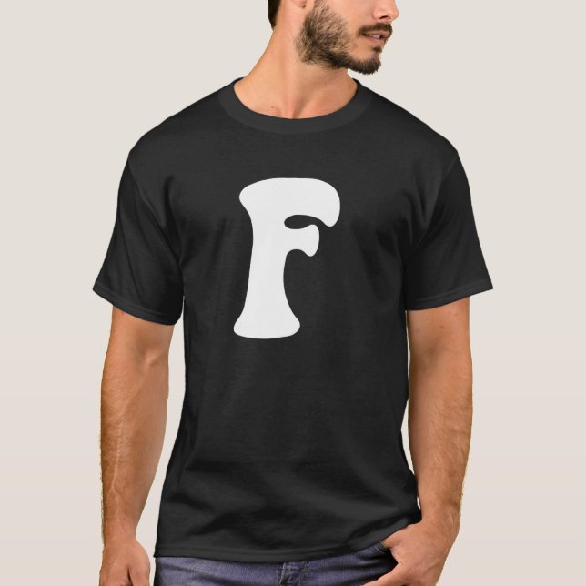 Camiseta Letter F Capital Alphabet Team Groups Costume Matc (Anverso)