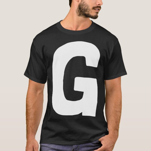 Camiseta Letter G big and bold white (Anverso)