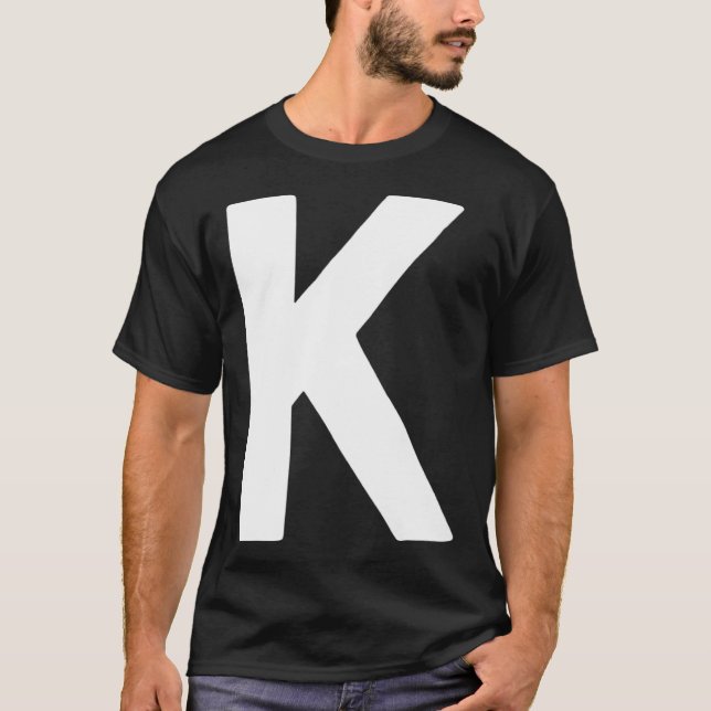 Camiseta Letter K big and bold white (Anverso)