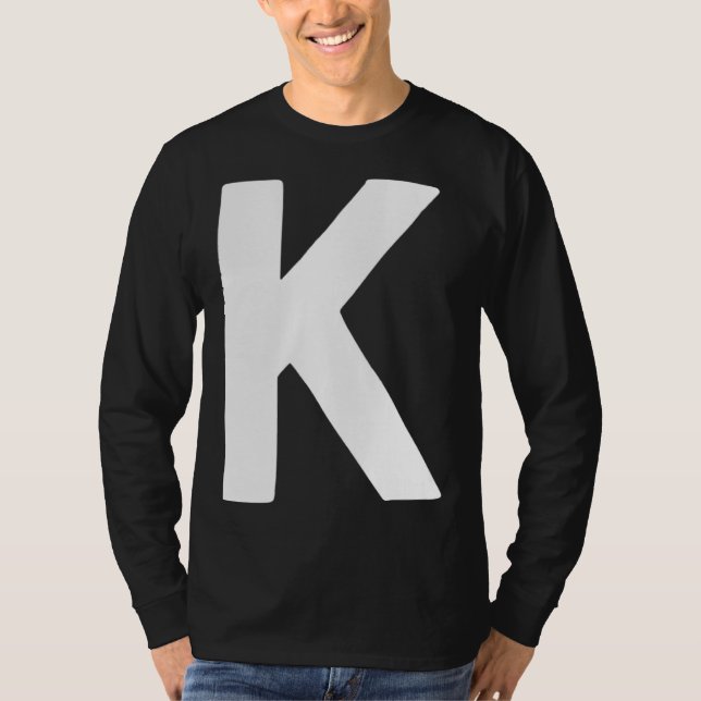 Camiseta Letter K big and bold white (Anverso)